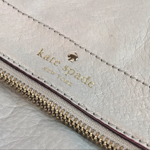 Kate Spade Light Grey Foldover Crossbody Bag - Picture 8 of 8
